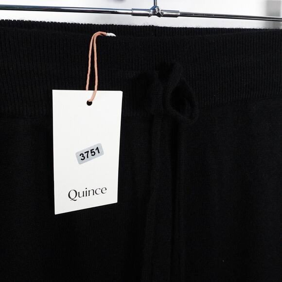 New Quince Women’s Black Mongolian Cashmere Sweatpants Joggers Medium 3751 - Picture 7 of 11